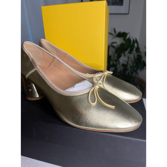 NEW Mansur Gavriel Dream Pump Gold Women's US 10 ($495) - Picture 4 of 10
